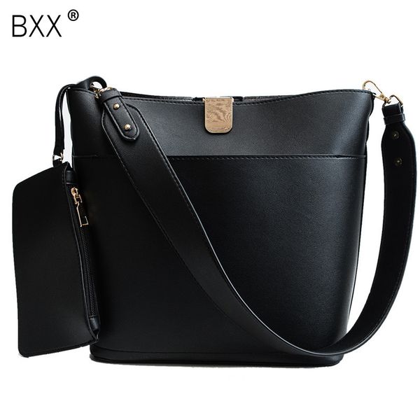 

bxx] high capacity pu leather bucket bags for women 2020 spring fashion shoulder messenger bag female travel handbags hk738