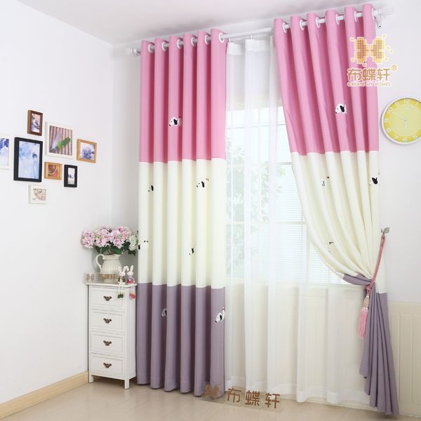 

korean garden lovely princess children room curtains stereo puppy sticking velvet e