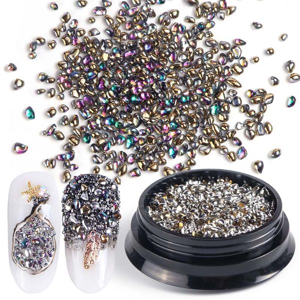 

new micro diamond diy nails rhinestones crystal flat back rhinestones stickers need glue nail art decoration, Silver;gold