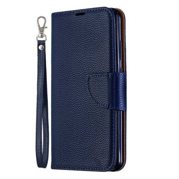

flip cover stand wallet for huawei p smart 2019 case pure color lichee pattern pu leather phone cases for huawei honor 10 lite
