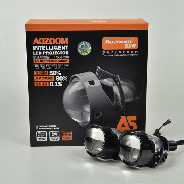 

2019 aozoom new arrival 2 pcs 2.5 inch led lossless bi projector lens