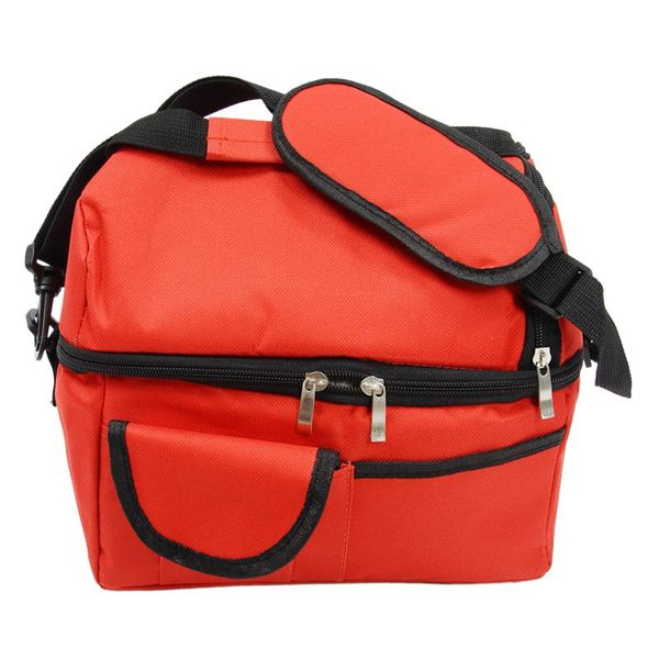

insulated cooler bag lunch changing storage foldable picnic cooler bag red