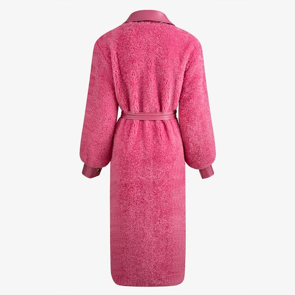 

loose fit leather split bandage long woolen coat parkas new long sleeve women fashion tide autumn winter 2020, Black