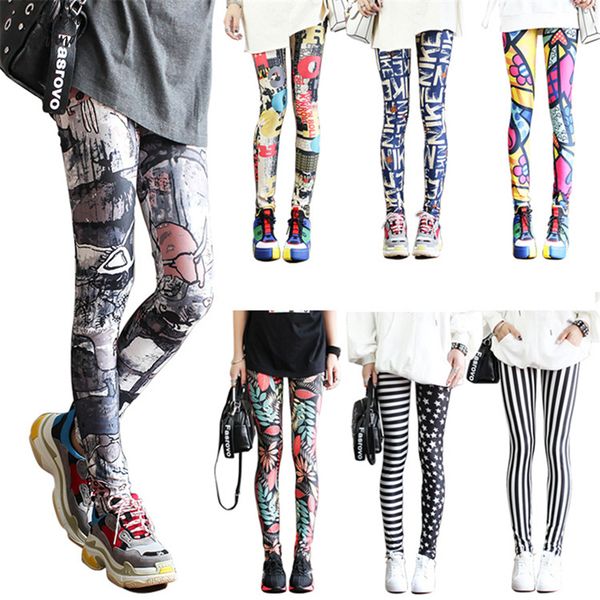 

leggings leggins casual highly elastic and colorful leg warmer fit print sporting workout fashion pants trousers, Black
