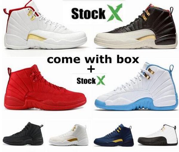 

new 12s fiba 12 reverse taxi men basketball shoes college navy game royal bordeaux dark grey wntr michigan wings sports sneakers designer