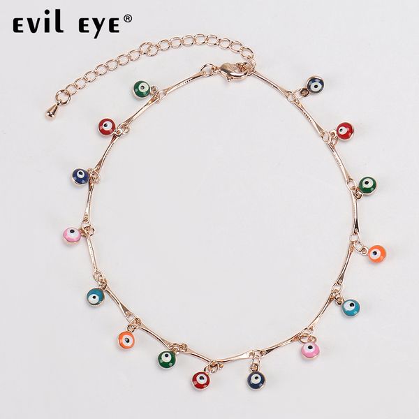 

evil eye new fashion zinc alloy charm anklet with rich and colorful eyes as gift for women man, Black