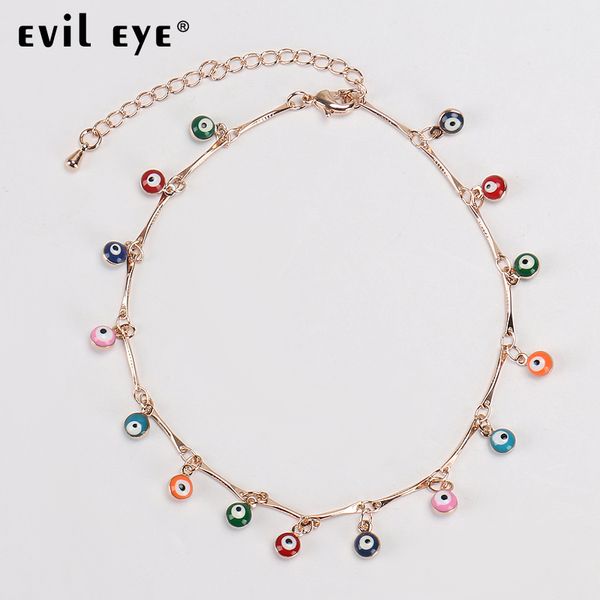

evil eye new fashion zinc alloy charm anklet with rich and colorful eyes as gift for women man, Black