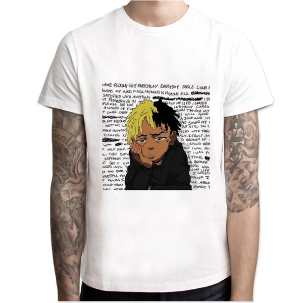 

men s designer t shirts xxxtentacion hip-hop tee music xt rapper t-shirts hiphop rap male, White;black