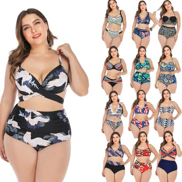 

bikinis set vintage bikini woman swimwear push up bathing suit plus size swimsuit print large women beachwear swimming
