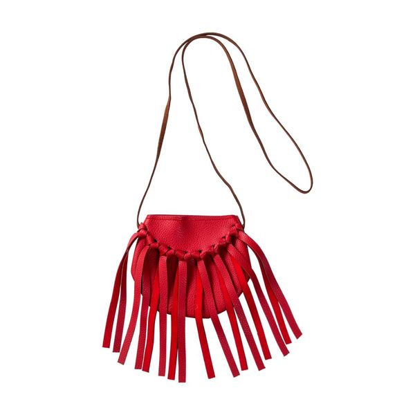 

2019 new style fashion novelty girls kids baby tassels cross-body bags children solid small coin purse wallet card storage