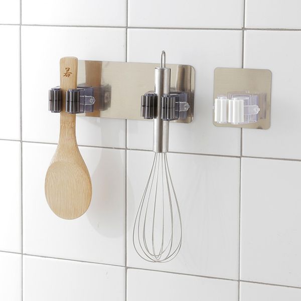 

cute cloud pattern mop clip bathroom hanger hooks no trace mop hanging rack double buckle for home storage household use