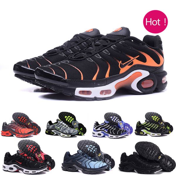 

2018 classic air tn shoes new design men tn casual running shoes for tn requin breathable mesh black white red trainer sports w1-2q