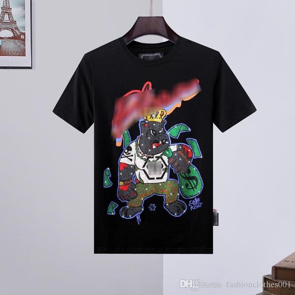 

mens designer t shirts mens skull t-shirt printing t shirt tees designer glasses bag phillip plain phillip plain pp yy62, Black;brown