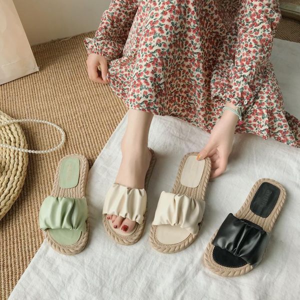 

slippers casual shoes woman 2020 slipers women rubber flip flops luxury soft new flat hawaiian basic pu slides fashion rome, Black