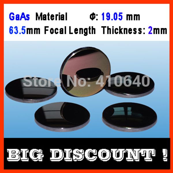 

gaas material diameter 19.05 mm focalize length 63.5 mm thickness 2 mm co2 laser focalize len for laser engraver cutting machine