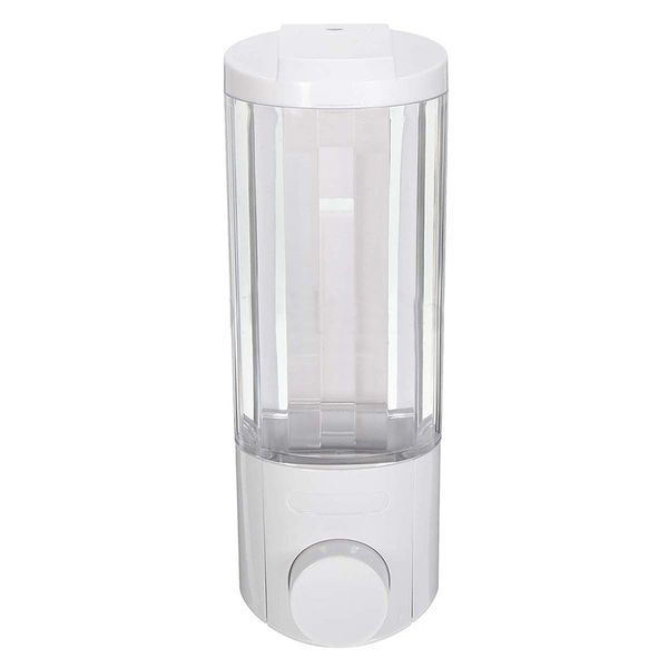 

liquid soap dispenser wall mounted bathroom hand sanitizer shower gel shampoo titanium white