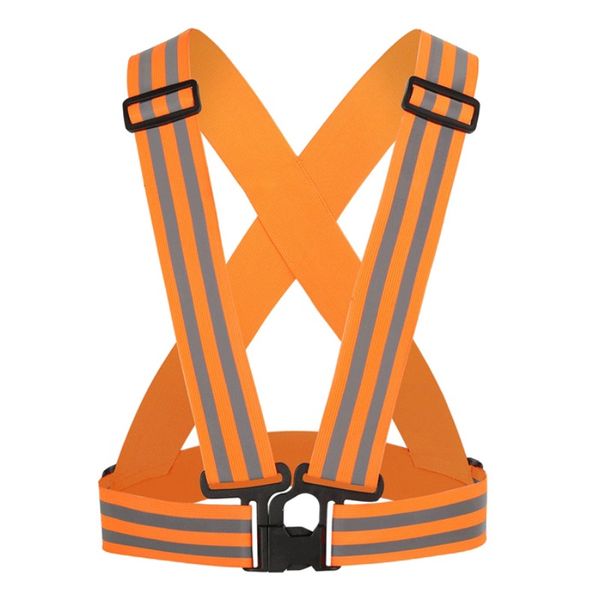 

5cm widened high elastic band cycling vest high reflective jersey high-gloss reflective film sport vest, Black