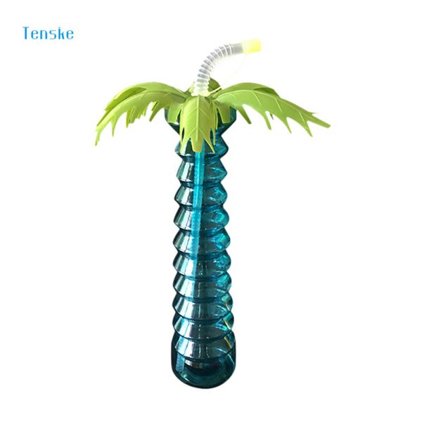 

tenske fun coconut cups milk fruit juice drink cups 450-500ml large capacity party decoration creative 0pp straws