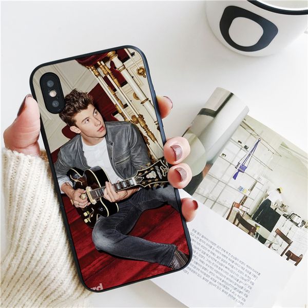 

fundas luxury shawn mendes play guitar cover for iphone 11 pro xs max xr case for iphone 8 7 6s plus 5s se case soft silicone cover.