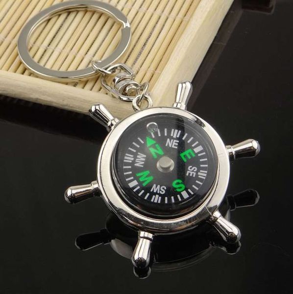

compass key ring men women designer key chain alloy fashion jewelry new design pompom keychain creative jewelry gift quality, Slivery;golden