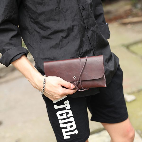 

korean men's and women's hand bag rope hand bag retro folding