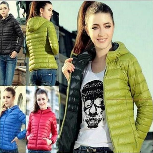 

cotton hooded parkas down coat zipper padded jackets winter solid windproof hooded overcoat sweatshirts ultralight outerwear a6427, Blue;gray