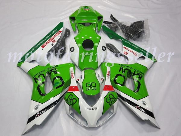 

oem quality new abs full fairings kits fit for honda cbr1000rr (2006-2007) cbr1000rr 06 07 bodywork set green and white