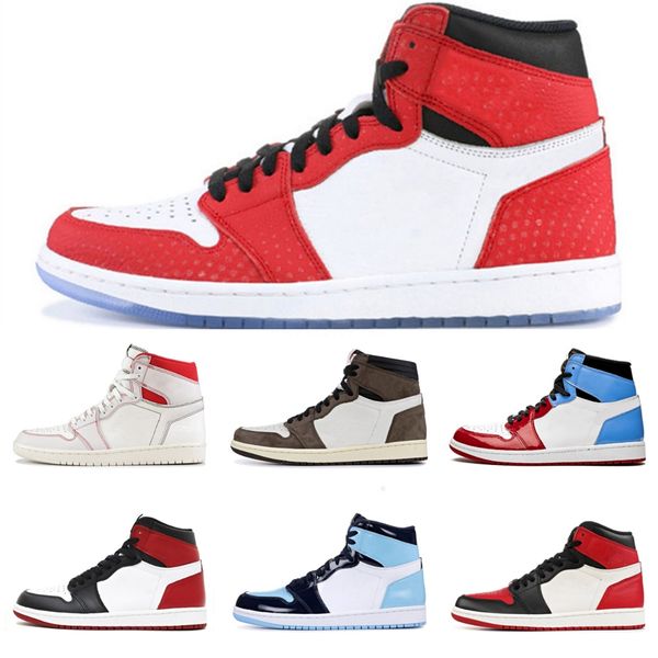 

2020 new jumpman 1 mid multi-color fashion cross rox brown miami art basel basketball shoes mens 1s sports sneakers trainers #576