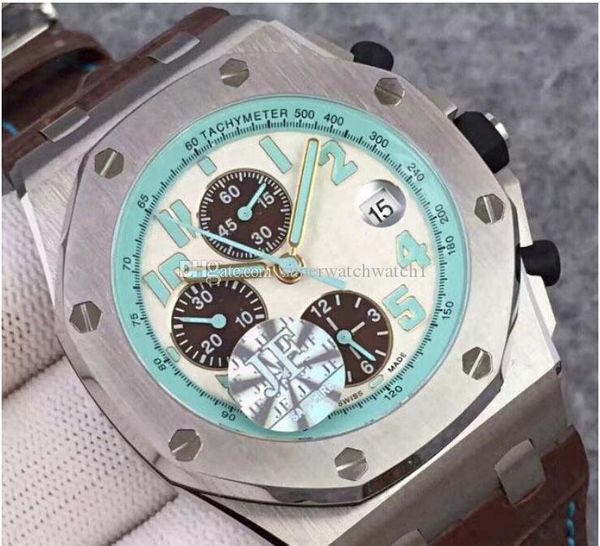 

Jfff eta7750 automatic mechanical timepiece apphire gla 42mm 14mm fine teel ca e