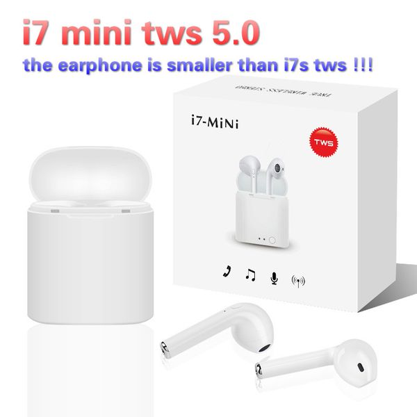 

New i7 mini tw 5 0 bluetooth earphone wirele earbud with charging box air head et pod headphone for martphone i9 i12 i20 i10 tw