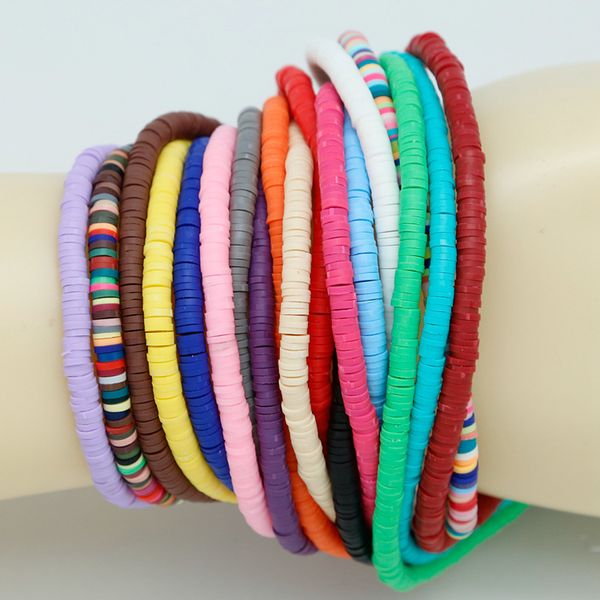 

3-6mm multi colors polymer fimo clay chip disk loose spacer beads, for findings making bracelet&diy jewelry, Black