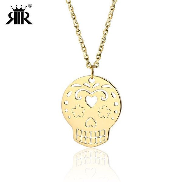 

rir нержавеющая сталь минималистский скелет кулон ожерелье дети дети хэллоуин фестиваль ювелирных изделий подарки, Silver