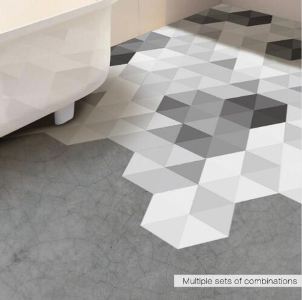 Self Adhesive Floor Tiles Sticker Waterproof Bathroom Kitchen Decor Anti Skid Modern Floor Stickers For Entrance Tile Leather Floor Tiles Lime Green