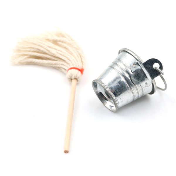 

scale 1:12 dollhouse miniature kitchen garden mop bucket classic pretend play furniture cute toys creative gifts presents 1pc