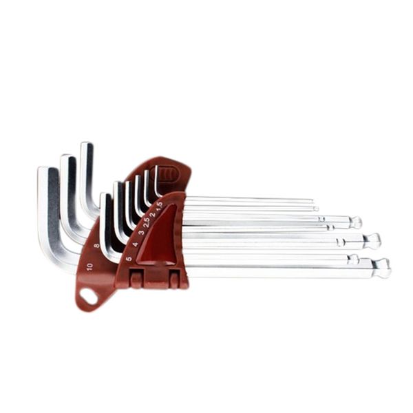 

9pcs hexagon key wrench tools set matte ball end spanner set screwdriver tool kit
