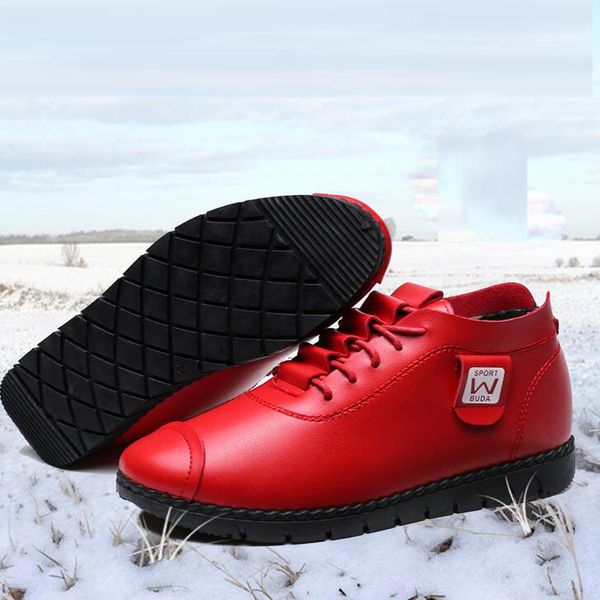 

sagace casual boots women 2019 plus velvet sneakers warm high-soft fashion lace-up winter boots female shoes woman new, Black
