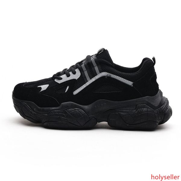 

2019 korean version of trend mens casual old dad shoes white beige black grey khaki mens sneaker shoes