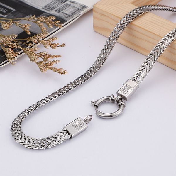 

hip hop cuban chain necklace europe and america trendy wild cuban titanium steel men and women chain hiphop jewelry, Silver
