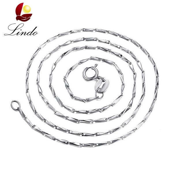 

40cm/45cm solid silver necklaces for women fashion 925 sterling silver link chains classic jewelry wholesale lindo