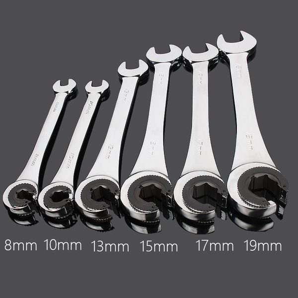 

8-19 mm tubing ratchet combination wrenches set skate oil spanners hand tools gears ring wrench set