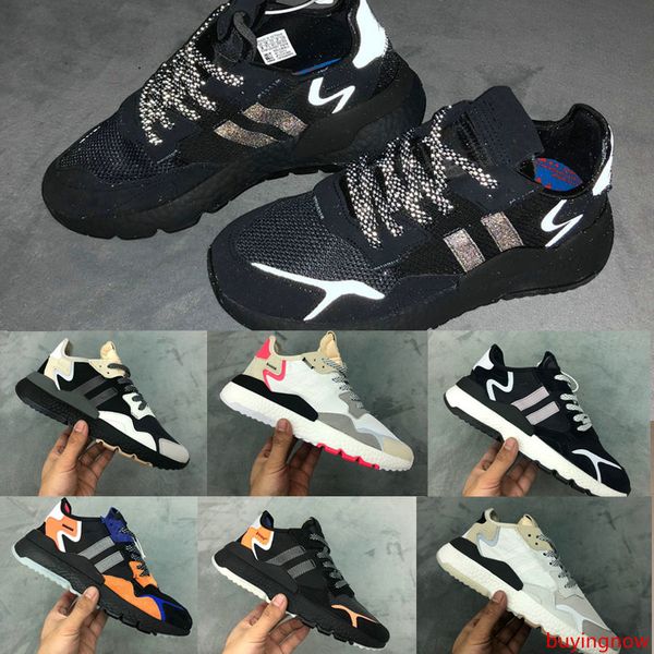 

2019 new 3m nite static sneakers men reflective jogger women running shoes core black carbon original black grey size 36-45