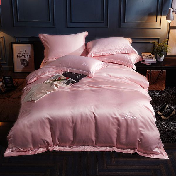 

solid color washed silk summer quilt twin  king size comforter pink summer cool duvet blanket bedding home textile