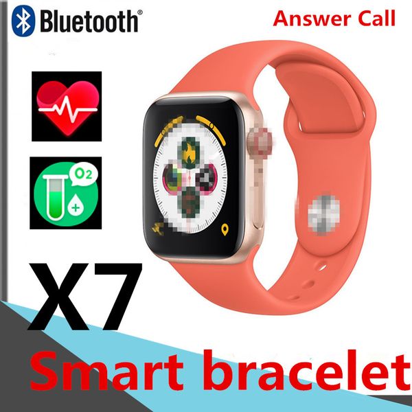 

x7 smart bracelet heart rate cell phones dial call fitness tracker boold pressure passometer smart reminder health for android in stock