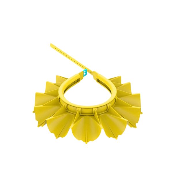 

baby shower cap bathing hat adjustable shower cap kids infants soft protection funny safety visor cap for toddler children yello