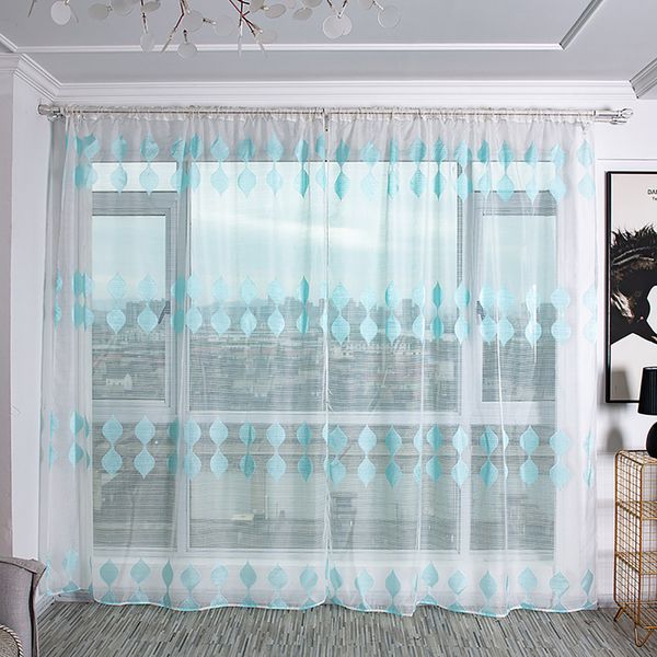 

ouneed european style jacquard design window sheer curtain home textiles square cut yarn curtain for living room july9 rideaux