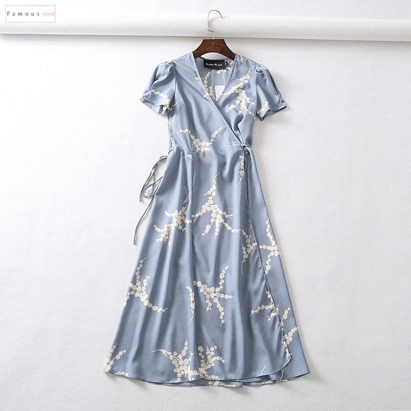 

summer women designer dress clothes flower short sleeve chiffon beach dress korean knee length v neck boho party midi dress, Black;gray