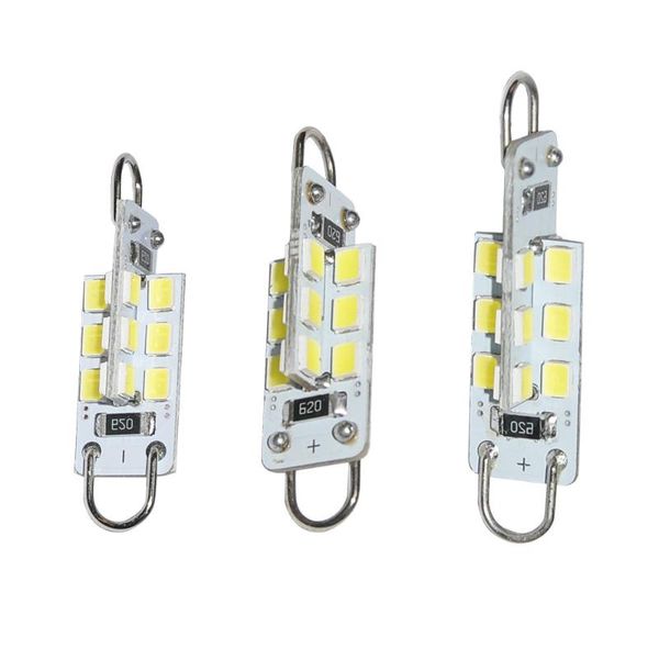 

2pcs reading map light 39mm 42mm 44mm 24 2835 smd 2.4w festoon dome rigid loop license plate bulb white