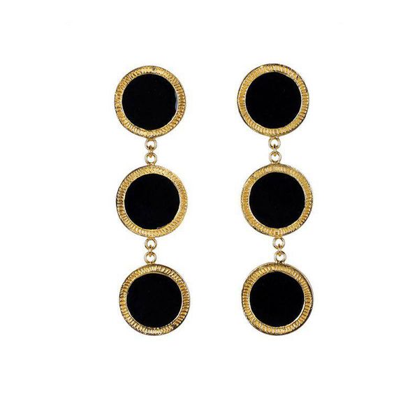 

new design gold small round circle chain dangle earrings for women vintage gold earring for party, Silver
