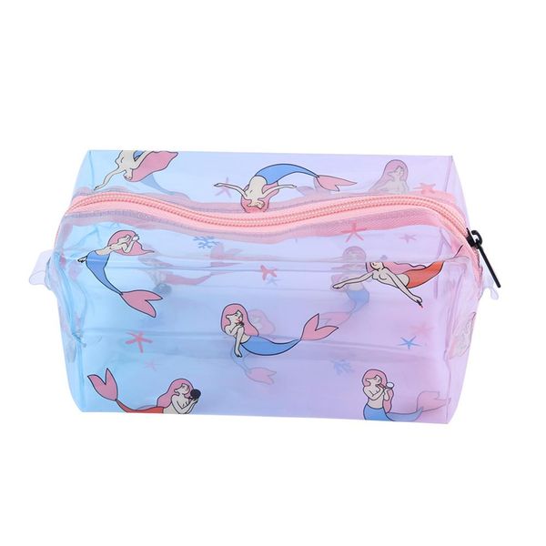 

cute women cosmetic bag transparent pvc waterproof cosmetics bags wash toiletry kit make up clear storage travel organizer purse
