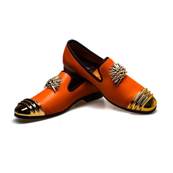 

meijiana fashion black cow suede spiked loafers men spike banque wedding male slip on rivets business casual shoes leather